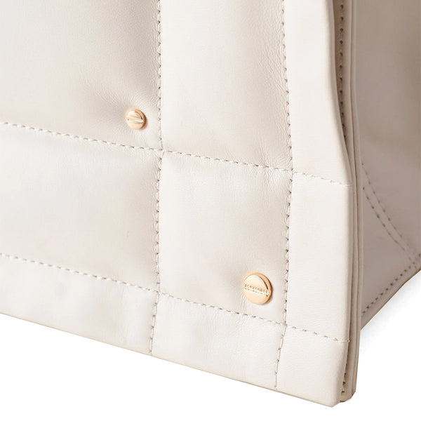 Borbonese - borsa a spalla reverse medium chantilly cream -  | Italystation.com - Shop Now at italystation.com