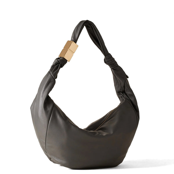 Borbonese - hobo bag domino medium clay grey - 924028f29 - clay/grey | Italystation.com