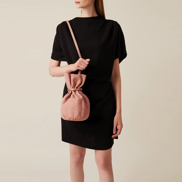 Borbonese - Secchiello Tr��sor Small Blush 923866684 BLU | Italystation.com Shop Now at italystation.com