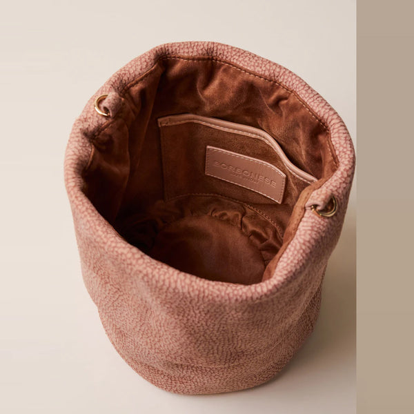 Borbonese - Secchiello Tr��sor Small Blush 923866684 BLU | Italystation.com Shop Now at italystation.com