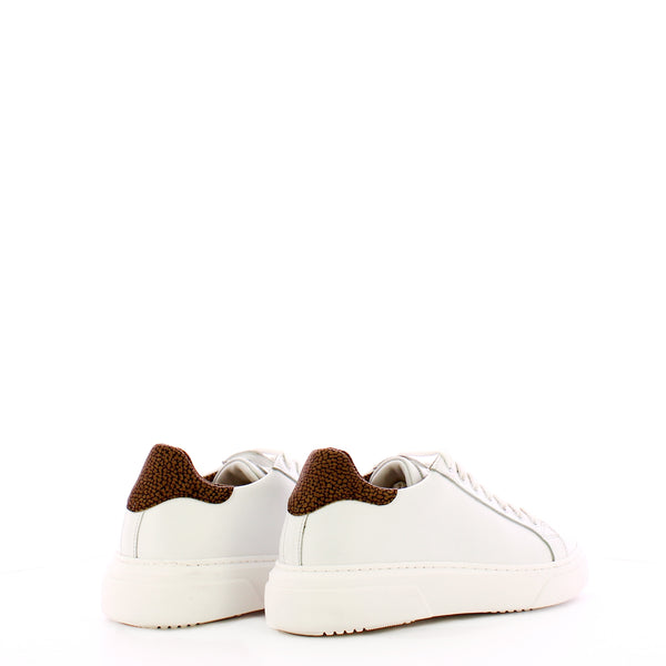 Borbonese - Sneakers in pelle Bianco OP Naturale - 6DZ902CB6 - BIANCO/OP/NATURALE