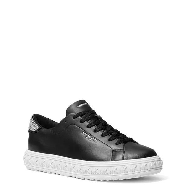 Michael Kors - Grove Black leather Sneakers with decorations - 43H3GVFS1L - BLACK