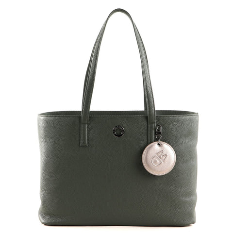 Mandarina Duck - Borsa a spalla in pelle Mellow Loden - P10FZT24 - LODEN