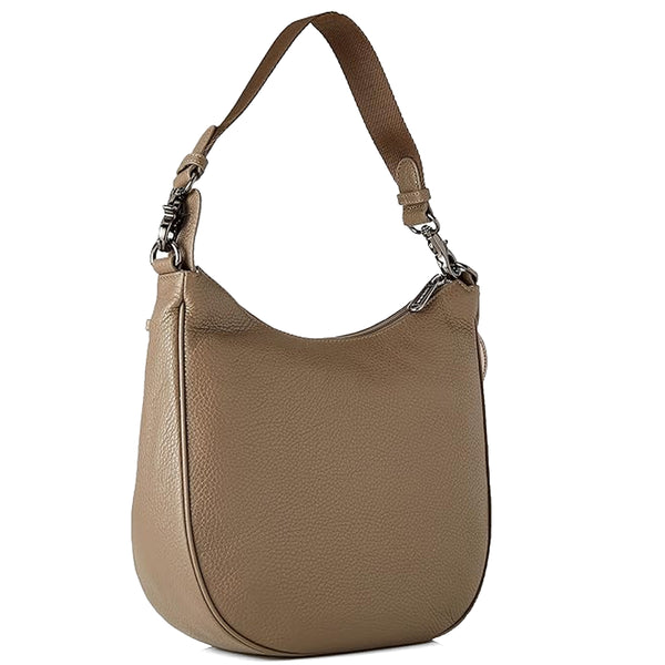 Mandarina Duck Mandarina duck - hobo bag mellow in pelle clay - p10fzt | Italystation.com - Shop Now at italystation.com