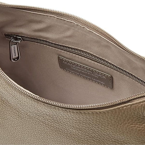 Mandarina Duck Mandarina duck - hobo bag mellow in pelle clay - p10fzt | Italystation.com - Shop Now at italystation.com