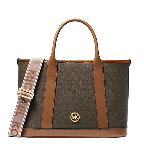 Michael Kors - Borsa a mano Luisa media con logo Brn/Lugg | Italystation.com Shop Now at italystation.com