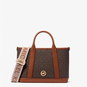 Michael Kors - Borsa a mano Luisa piccola con logo Brn/Lu | Italystation.com Shop Now at italystation.com