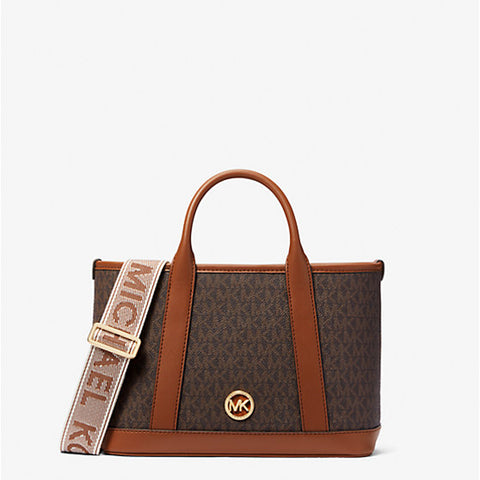 Michael Kors - Borsa a mano Luisa piccola con logo Brn/Lu | Italystation.com Shop Now at italystation.com
