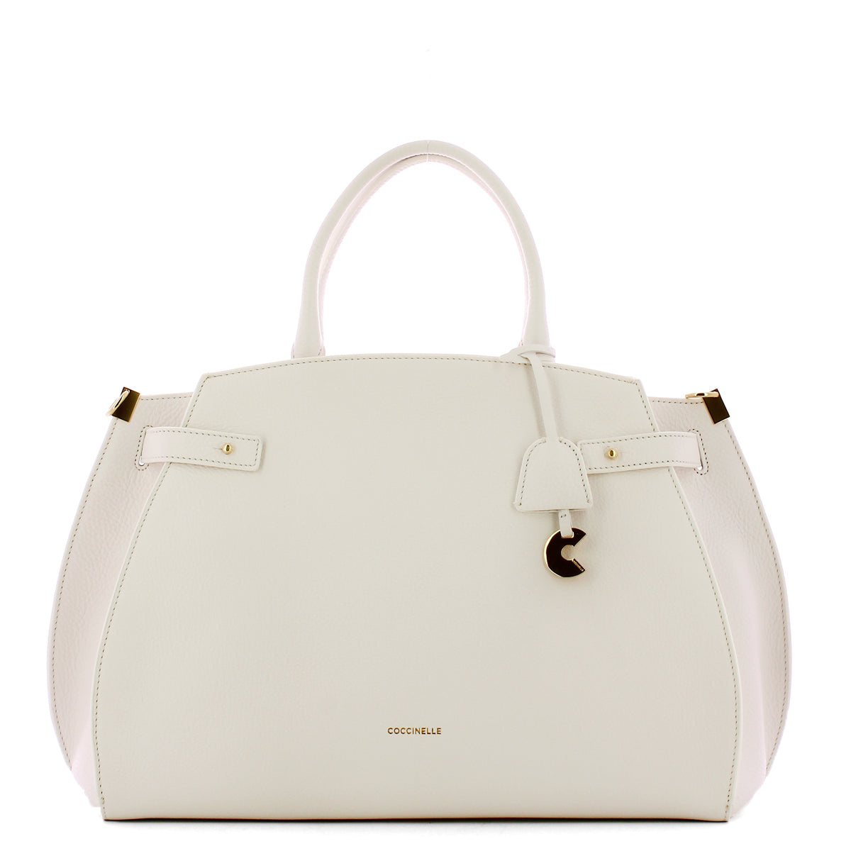 Coccinelle - kliche large brillant white handbag - qla18010 | Italystation.com - Shop Now at italystation.com