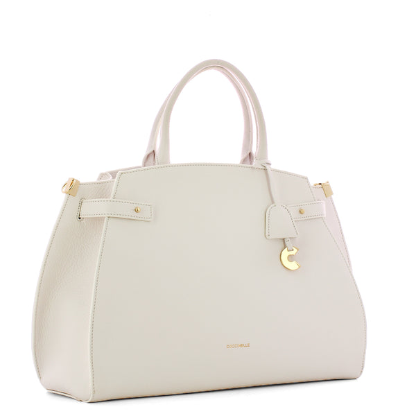 Coccinelle - kliche large brillant white handbag - qla18010 | Italystation.com - Shop Now at italystation.com