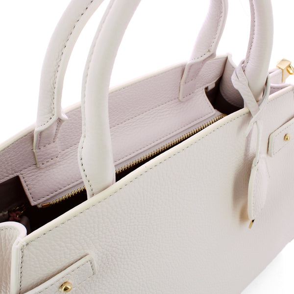 Coccinelle - kliche large brillant white handbag - qla18010 | Italystation.com - Shop Now at italystation.com