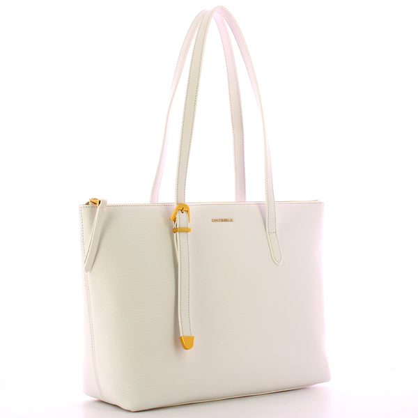Coccinelle - Shopping Bag Gleen Medium Brillant White - N15110301 - BRILLANT/WHITE