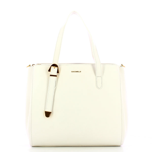 Coccinelle - gleen brillant white handbag - n15180201 - bri | Italystation.com - Shop Now at italystation.com