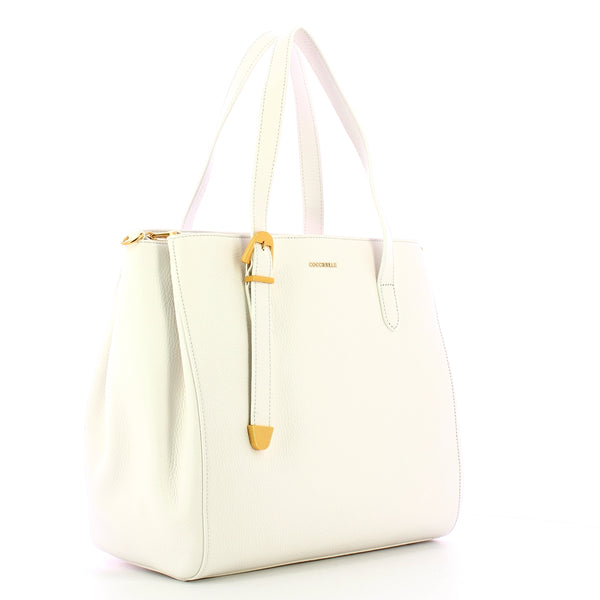 Coccinelle - gleen brillant white handbag - n15180201 - bri | Italystation.com - Shop Now at italystation.com