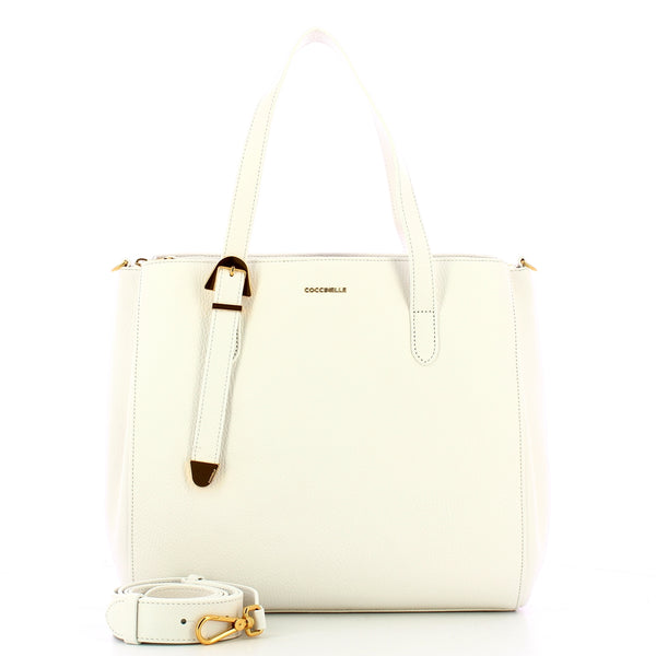 Coccinelle - gleen brillant white handbag - n15180201 - bri | Italystation.com - Shop Now at italystation.com