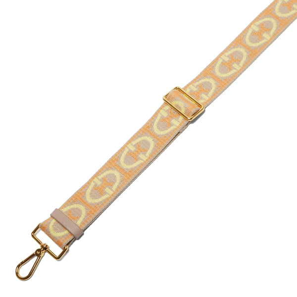 Coccinelle - monogram multicolor sunrise powder pink fabric shoulder strap - n24682521 - mul.sunr./pow.p | Italystation.com