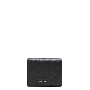 Coccinelle - metallic soft noir small wallet - mw511d301 -  | Italystation.com - Shop Now at italystation.com