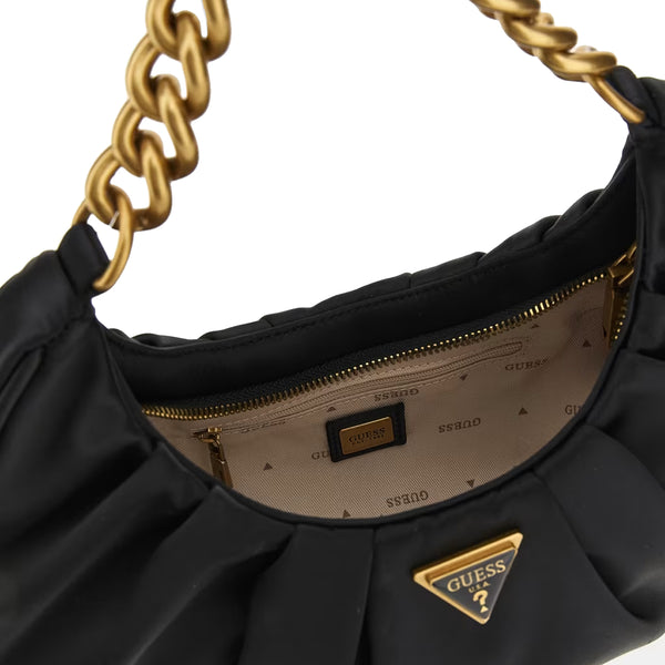 Guess - tori black satin shoulder bag - hweb6856120 - black | Italystation.com - Shop Now at italystation.com