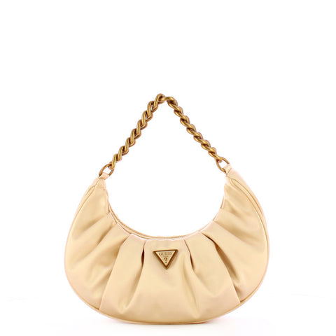 Guess - tori ivory satin shoulder bag - hweb6856120 - ivory | Italystation.com - Shop Now at italystation.com