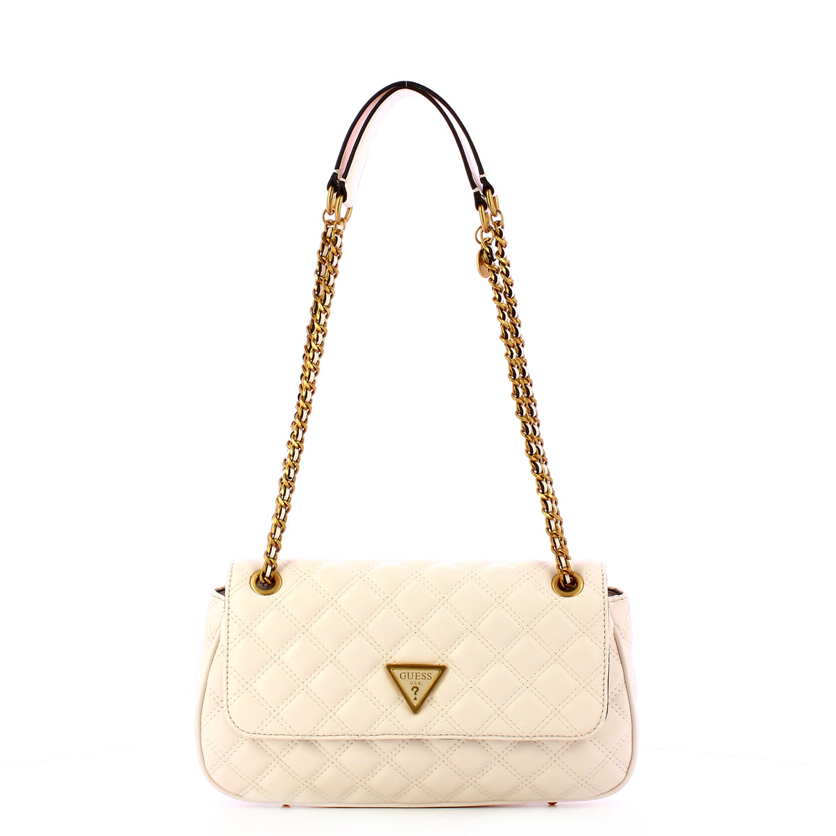 Guess - giully quilted ivory shoulder bag - hwqa8748210 - ivory | Italystation.com - Shop Now at italystation.com