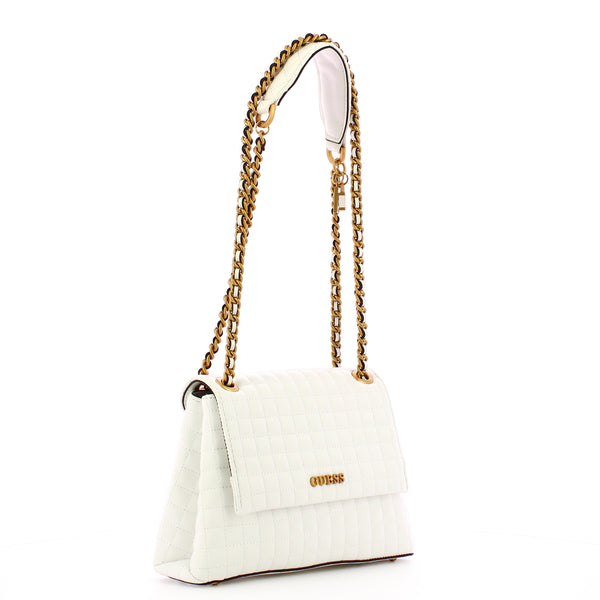 Guess - tia white shoulder bag - hwqa9187210 - white | Italystation.com - Shop Now at italystation.com
