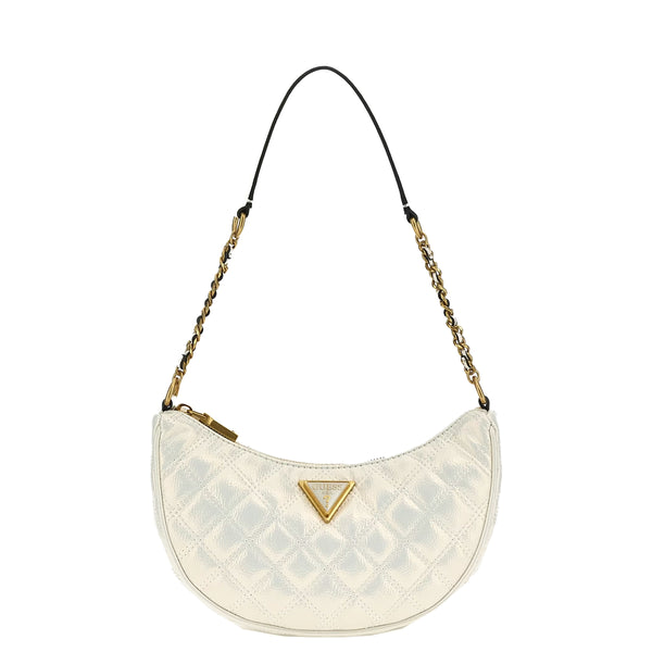 Guess - giully quilted ivory shoulder bag - hwqi8748120 - ivory | Italystation.com - Shop Now at italystation.com