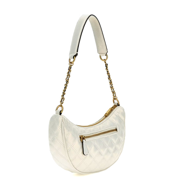 Guess - giully quilted ivory shoulder bag - hwqi8748120 - ivory | Italystation.com - Shop Now at italystation.com