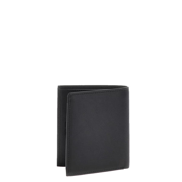 Guess - Mestre Vertical Black leather Wallet with coin pouch - SMSCLELEA22 - BLACK