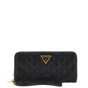 Guess - Giully quilted Zip Around Black Wallet - SWQA8748460 - BLACK