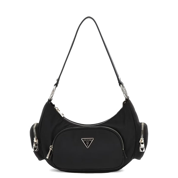 Guess - eco gemma black shoulder bag - hweyg839517 - black | Italystation.com - Shop Now at italystation.com