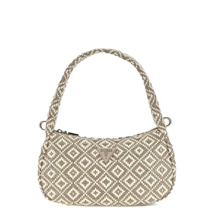 Guess - Borsa a spalla Rianee in rafia Taupe - HWWR9228020 - TAUPE