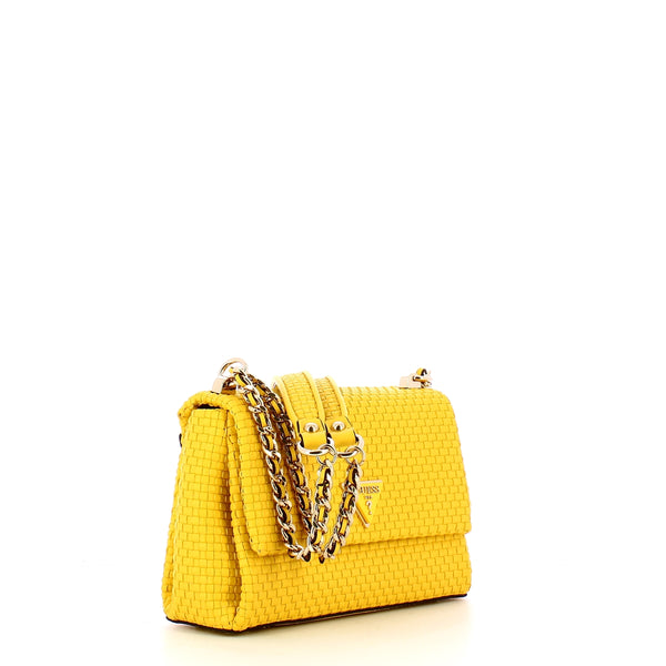 Guess - etel woven yellow shoulder bag - hwww9219210 - yellow | Italystation.com - Shop Now at italystation.com