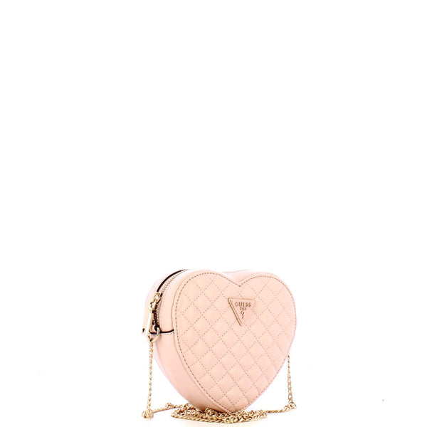 Guess - rianee cuore pale pink mini crossbody bag - hwqg9236770  | Italystation.com - Shop Now at italystation.com