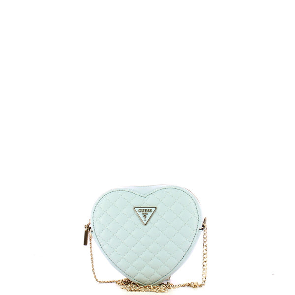 Guess - rianee cuore sky blue mini crossbody bag - hwqg9236770 - | Italystation.com - Shop Now at italystation.com