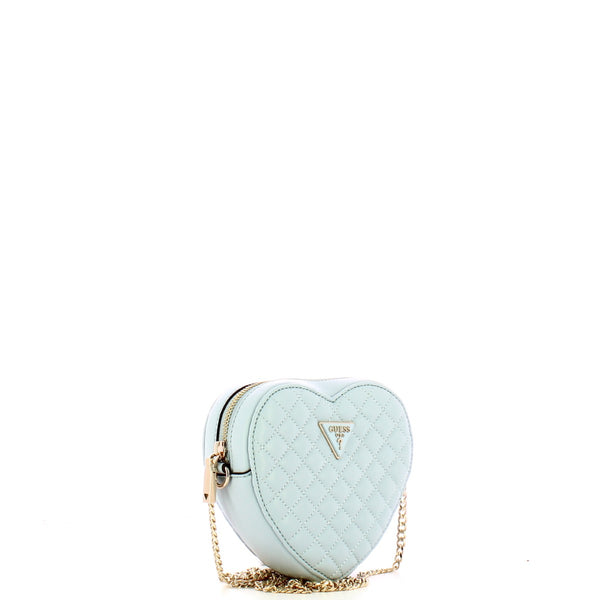 Guess - rianee cuore sky blue mini crossbody bag - hwqg9236770 - | Italystation.com - Shop Now at italystation.com
