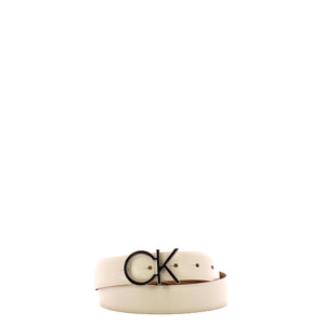 Calvin Klein - Cintura CK 標誌 30 毫米亮白色 - K60K611908 - 亮/白色