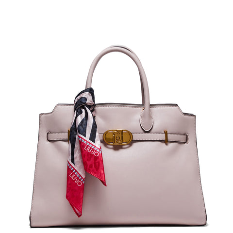 Liu Jo Liu jo - borsa a mano large con foulard meg rose - aa4011e0503  | Italystation.com - Shop Now at italystation.com