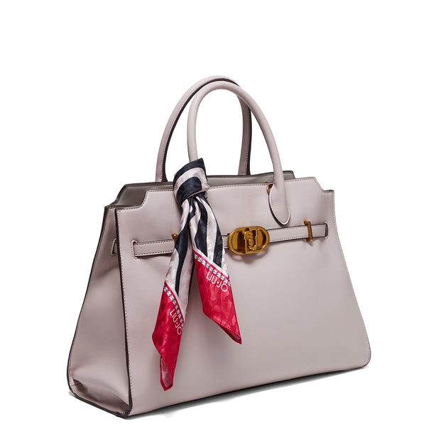 Liu Jo Liu jo - borsa a mano large con foulard meg rose - aa4011e0503  | Italystation.com - Shop Now at italystation.com