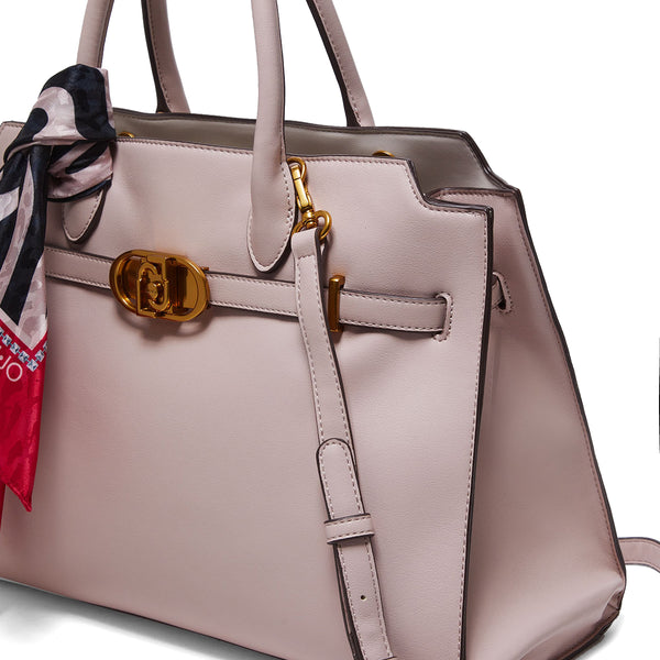 Liu Jo Liu jo - borsa a mano large con foulard meg rose - aa4011e0503  | Italystation.com - Shop Now at italystation.com