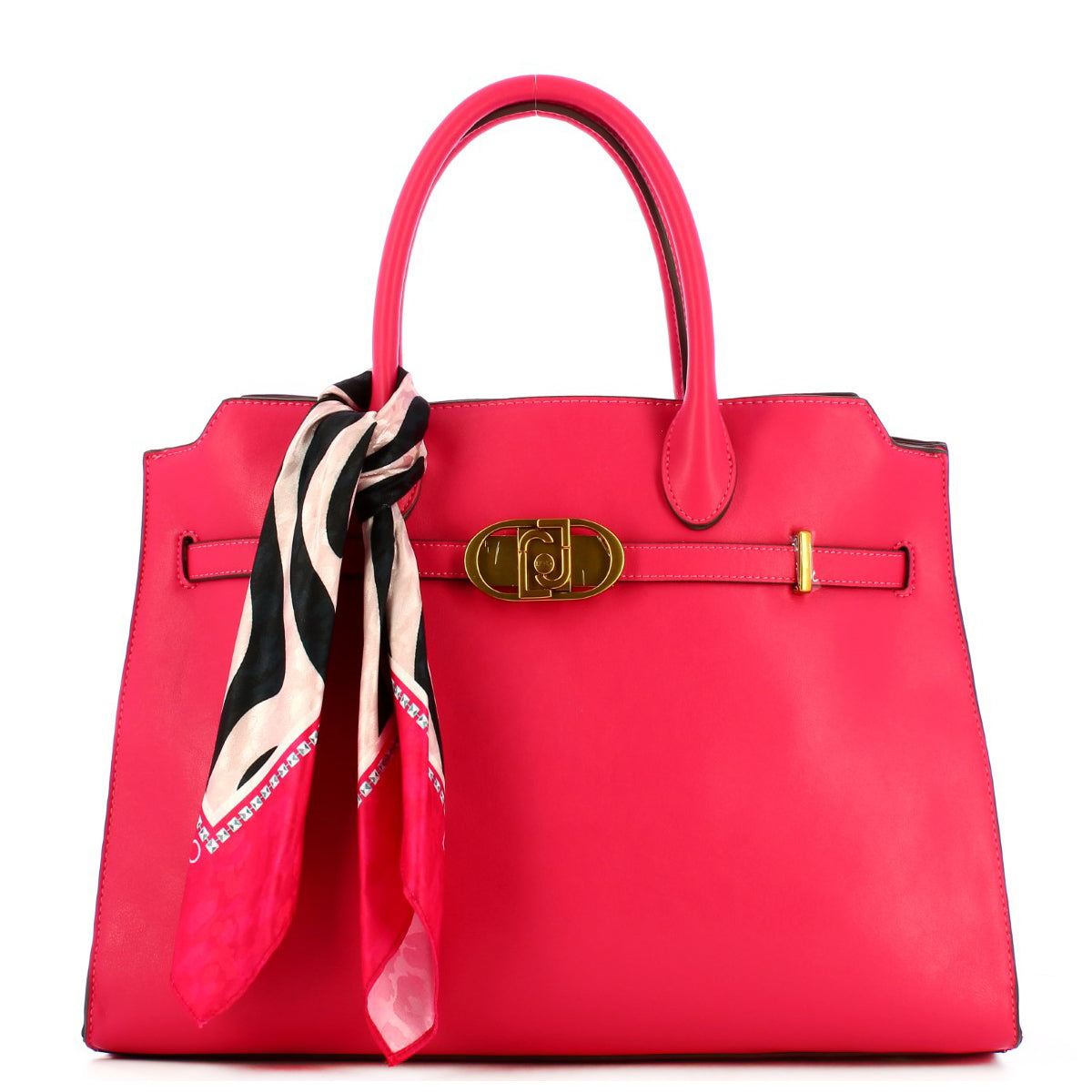 Liu Jo Liu jo - borsa a mano large con foulard viva magenta - aa4011e0 | Italystation.com - Shop Now at italystation.com