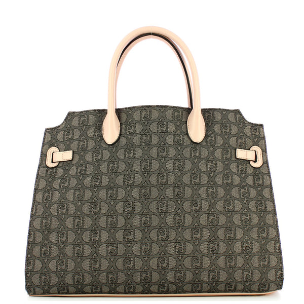 Liu Jo Liu jo - borsa a mano large logata con foulard nero - aa4011t93 | Italystation.com - Shop Now at italystation.com