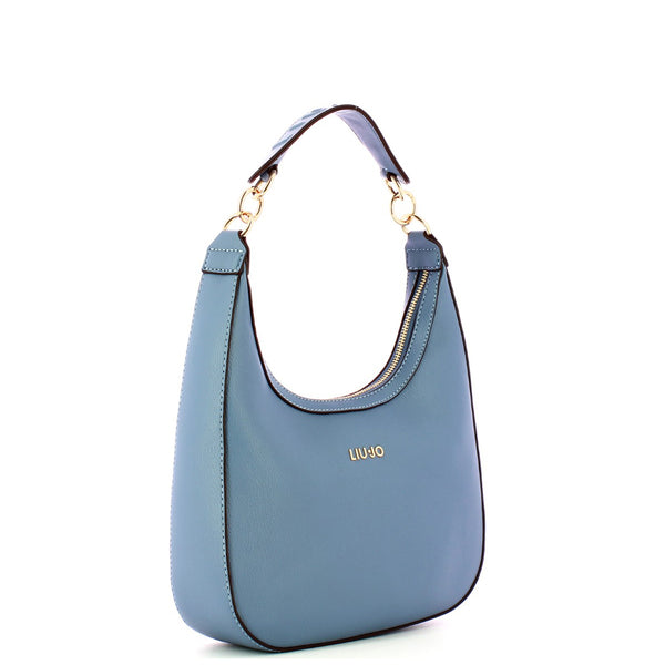 Liu Jo - Hobo Bag con logo Blue Denim - AA4090E0037 - BLUE/DENIM