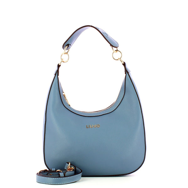 Liu Jo - Hobo Bag con logo Blue Denim - AA4090E0037 - BLUE/DENIM