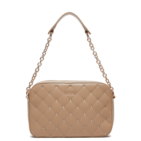 Liu Jo Liu jo - borsa a spalla con strass biscuit - aa4093e0426 - bisc | Italystation.com - Shop Now at italystation.com