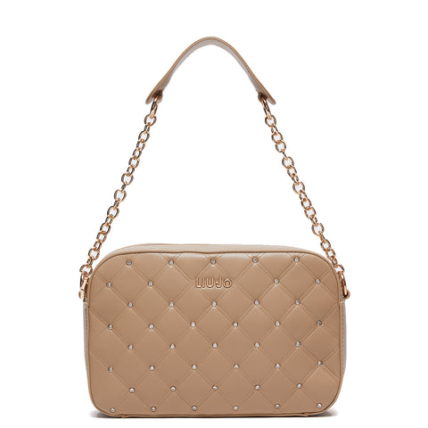 Liu Jo Liu jo - borsa a spalla con strass biscuit - aa4093e0426 - bisc | Italystation.com - Shop Now at italystation.com