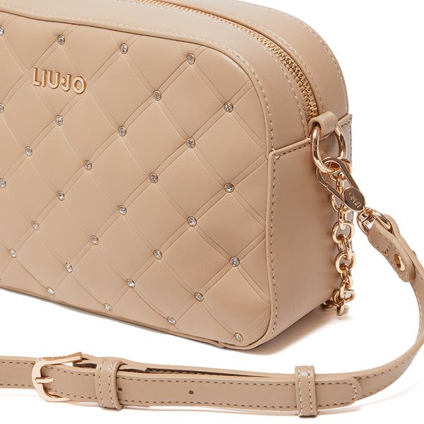 Liu Jo Liu jo - borsa a spalla con strass biscuit - aa4093e0426 - bisc | Italystation.com - Shop Now at italystation.com