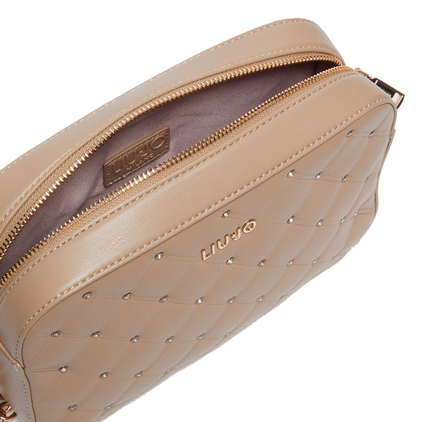 Liu Jo Liu jo - borsa a spalla con strass biscuit - aa4093e0426 - bisc | Italystation.com - Shop Now at italystation.com