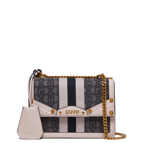 Liu Jo - Borsa a tracolla jacquard Nero - AA4246T9328 - NERO