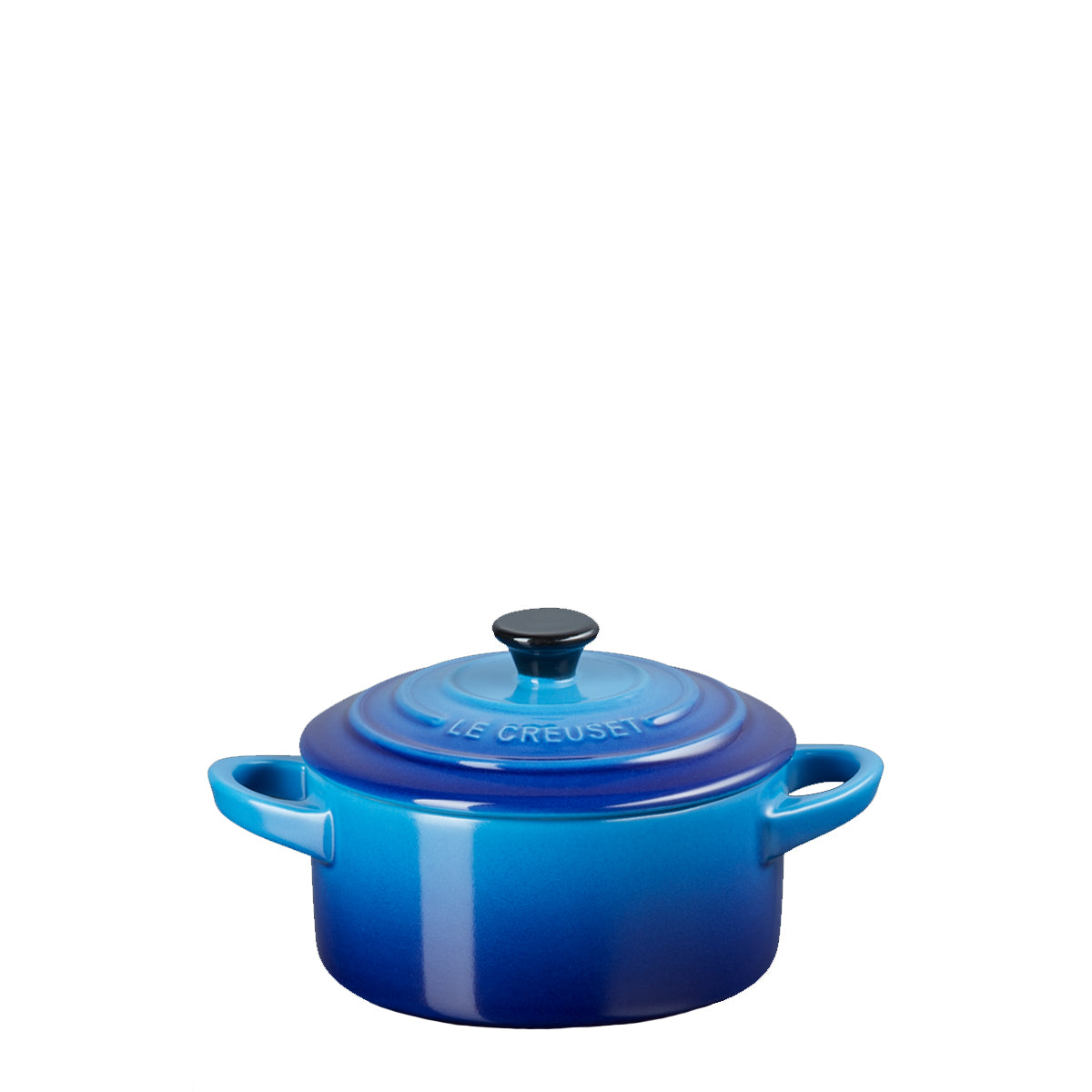 Le Creuset - Mini Coccotte Rotonda 10 cm Azure Blu 719011 | Italystation.com Shop Now at italystation.com
