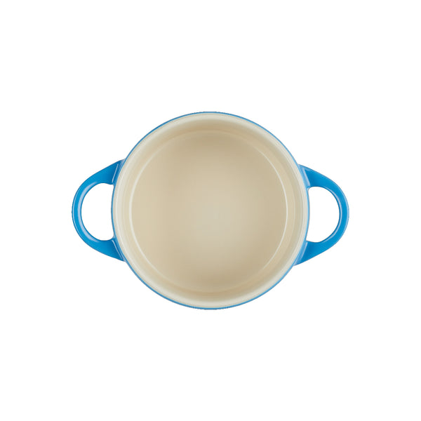 Le Creuset - Mini Coccotte Rotonda 10 cm Azure Blu 719011 | Italystation.com Shop Now at italystation.com